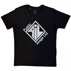 PIL (Public Image Ltd) Unisex T-Shirt: Diamond Logo & Text (Black) (Small)