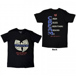 Wu-Tang Clan Unisex T-Shirt: C.R.E.A.M. (Black) (Back Print) (Large)