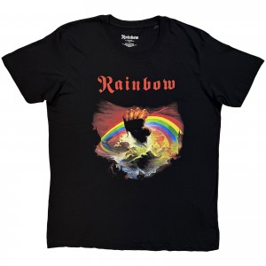 Rainbow Unisex T-Shirt: Rainbow Rising (Black) (Medium)