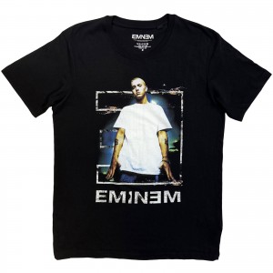 Eminem Unisex T-Shirt: Eminem Pose (Black) (Medium)