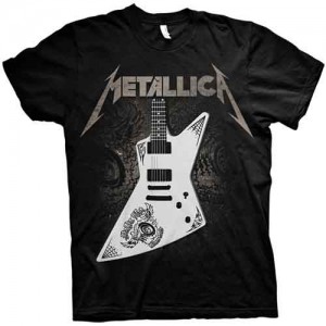 Metallica Unisex T-Shirt: Papa Het Guitar (Black) (Medium)