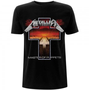 Metallica Unisex T-Shirt: Master of Puppets Cross (Black) (Small)