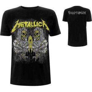 Metallica Unisex T-Shirt: Sanitarium (Black) (Back Print) (Large)