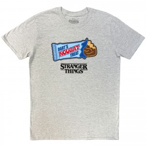 Stranger Things Unisex T-Shirt: Dart’s Treat (Grey) (X-Large)