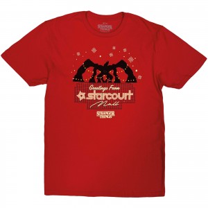 Stranger Things Unisex T-Shirt: Greetings From Starcourt (Red) (Small)
