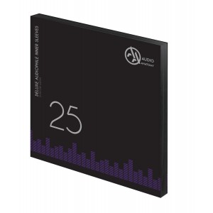 Audio Anatomy - 25 Black LP 12" Inner Sleeves Audiophile Deluxe Poly-Lined Double Center Hole
