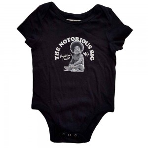 Biggie Smalls Kids Baby Grow: Baby (Black) (0-3 Months)