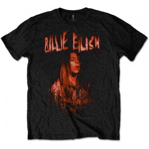 Billie Eilish Unisex T-Shirt: Spooky Logo (Black) (Small)