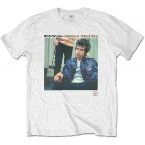 Bob Dylan Unisex T-Shirt: Highway 61 Revisited (White) (Large)