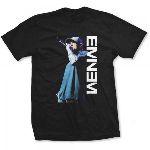 Eminem Unisex T-Shirt: Mic. Pose (Black) (X-Large)