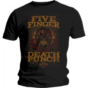 Five Finger Death Punch Unisex T-Shirt: Wanted (Black) (Medium)