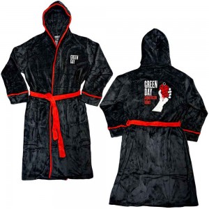 Green Day Unisex Bathrobe: American Idiot (Black) (Back Print) (Medium - Large)