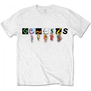Genesis Unisex T-Shirt: Characters Logo (White) (X-Large)