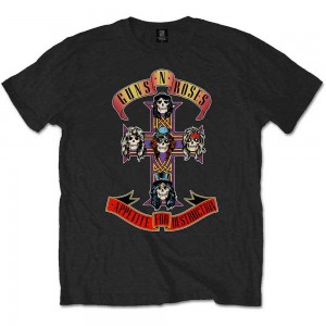 Guns N´ Roses Unisex T-Shirt: Appetite for Destruction (Black) (X-Large)