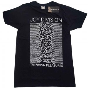 Joy Division Unisex T-Shirt: Unknown Pleasures White On Black (Black) (X-Large)