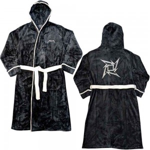 Metallica Unisex Bathrobe: Load/Reload Star (Black & White) (Back Print) (Large - X Large)