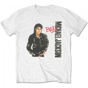Michael Jackson Unisex T-Shirt: Bad (White) (X-Large)
