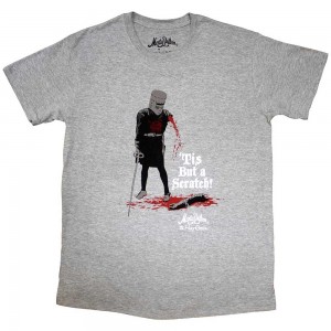 Monty Python Unisex T-Shirt: Tis But A Scratch (Grey) (X-Large)