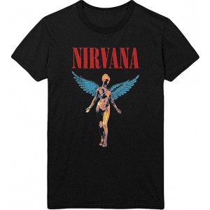 Nirvana Unisex T-Shirt: Angelic (Black) (X-Large)
