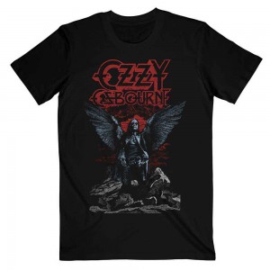 Ozzy Osbourne Unisex T-Shirt: Angel Wings (Black) (X-Large)