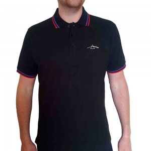 Pink Floyd Unisex Polo Shirt: Dark Side of the Moon Prism (Black) (Medium)