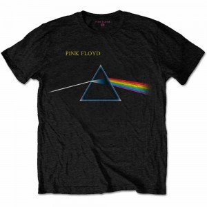 Pink Floyd Unisex T-Shirt: Dark Side of the Moon Flipped (Black) (Back Print) (Small)