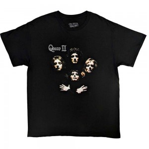 Queen Unisex T-Shirt: Bo Rhap Classic (Black) (Large)