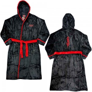 Slipknot Unisex Bathrobe: Logo & Tribal S (Black) (Back Print) (Small - Medium)