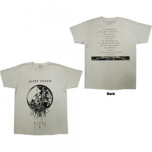 Sleep Token Unisex T-Shirt: Take Me Back To Eden (Natural) (Back Print) (X-Large)