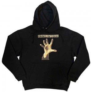 System Of A Down Unisex Pullover Hoodie: Hand (Black) (Large)