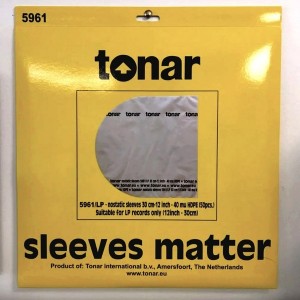 Tonar Nostatic 12-inch Inner Sleeves (50-pack, 40μm)