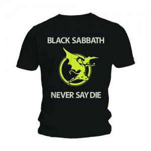 Black Sabbath Unisex T-Shirt: Never Say Die (Black) (X-Large)