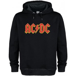 AC/DC Logo Amplified Black Small Hoodie Sweatshirt