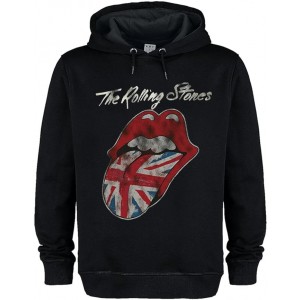 Rolling Stones UK Tongue Amplified Black X-Large Hoodie Sweatshirt
