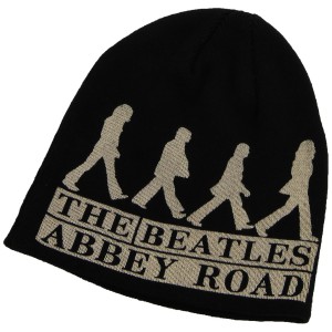 The Beatles Unisex Beanie Hat: Abbey Road (Black) (Back Print)