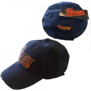 David Bowie Unisex Baseball Cap: Flash Logo (Black)