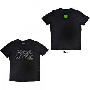 The Beatles Unisex T-Shirt: On Apple (Black) (Back Print) (Large)