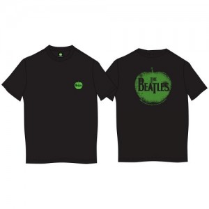 The Beatles Unisex T-Shirt: In Apple (Black) (Back Print) (Small)