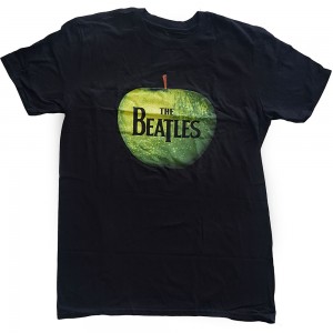 The Beatles Unisex T-Shirt: Apple Logo (Black) (X-Large)