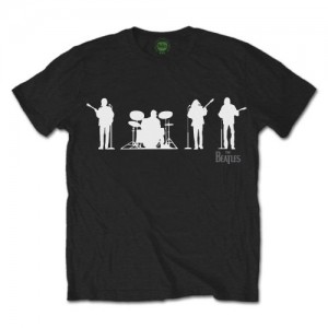 The Beatles Unisex T-Shirt: Saville Row Line Up Silhouette (Black) (XX-Large)