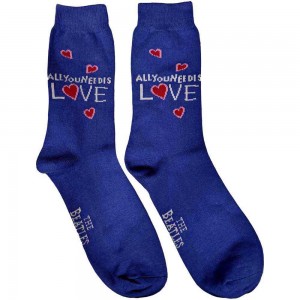 The Beatles Unisex Ankle Socks: All You Need Is Love (Blue) (UK Size 7 - 11)