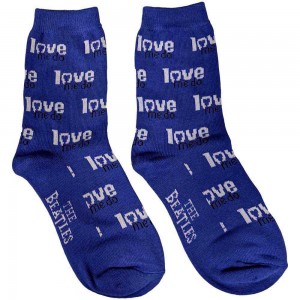 The Beatles Unisex Ankle Socks: Love Me Do (Blue) (UK Size 7 - 11)