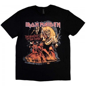 Iron Maiden Unisex T-Shirt: Number Of The Beast Graphic (Black) (Small)