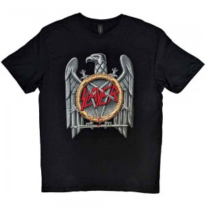 Slayer Unisex T-Shirt: Silver Eagle (Black) (Small)