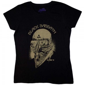 Black Sabbath Unisex T-Shirt: US Tour 1978 Avengers (Black) (X-Large)