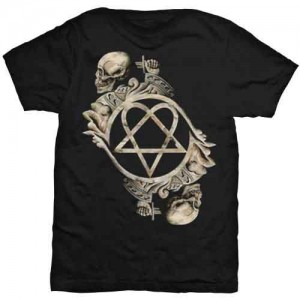 HIM Unisex T-Shirt: Bone Sculpture (Black) (Large)