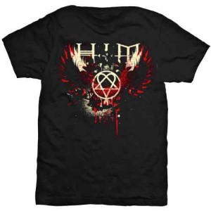 HIM Unisex T-Shirt: Wings Splatter (Black) (XX-Large)