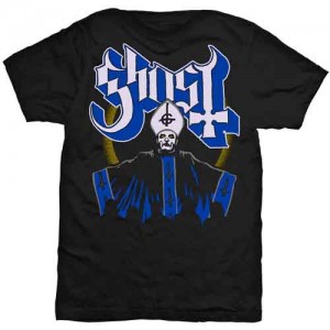Ghost Unisex T-Shirt: Papa & Band (Black) (Large)