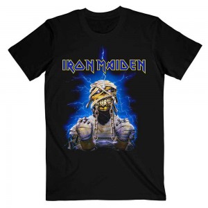 Iron Maiden Unisex T-Shirt: Powerslave Mummy (Black) (Small)