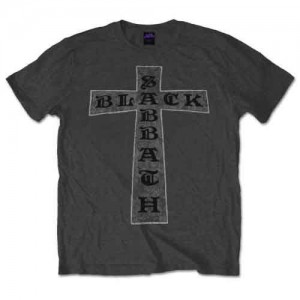 Black Sabbath Unisex T-Shirt: Cross (Charcoal Grey) (Large)